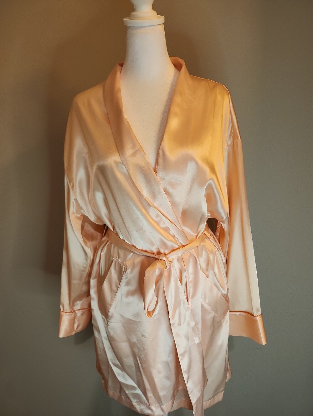 Victoria Secret PinkSilky Satin Wrap Robe OS